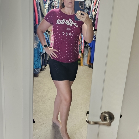 Aeropostale T-shirt Burgundy Aero 1987 - Women's Small - Picture 2 of 5